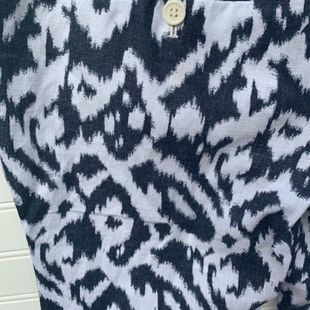 🐣🐣Loft Linen White and  Black pants Size 0P🐣🐣 - Picture 2 of 8